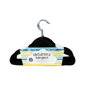 Children's Hangers Black 25 Pack