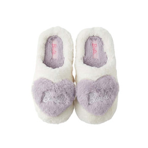 Barbie Slipper White and Purpe Medium