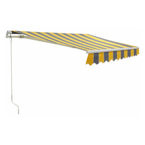 Toldo Retratctable 9x6' Amarillo/Gris