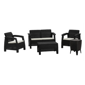 Set patio ferrara comfort y cooler table wengue