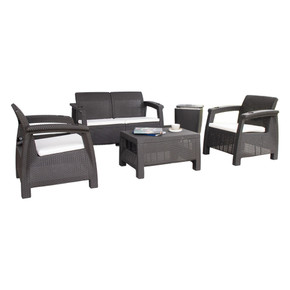 Set patio ferrara comfort y cooler table wengue