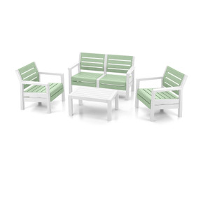 Set de Patio Baru 4pcs Verde/Blanco