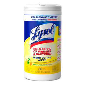 Lysol Disinfecting Wipes Lemon & Lime 80 ct.