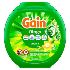 Gain Flings Original Detergente En Cápsulas 60 CT