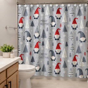 Cortina de Baño con Hooks Navideña