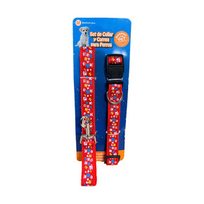 Set Collar & Leash Medium Adjustable 14"-20"