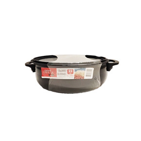 Caldero Aluminio con tapa de vidrio 9.5''