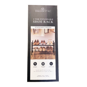 Zapatera Expandible 2 Tier Black