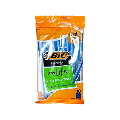 Bolígrafos Bic Round Stic Tinta Azul 10qty