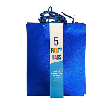 Glitter Paper Gift Bags 5 ct
