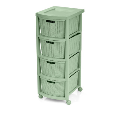 Cajonero Shia 4 Gavetas Verde Salvia