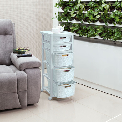 Cajonero Shia 5 Gavetas Blanco