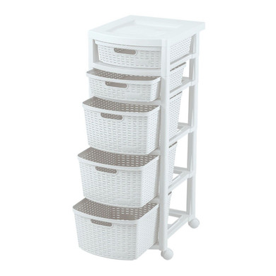 Cajonero Shia 5 Gavetas Blanco