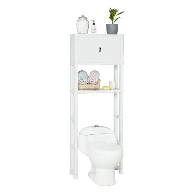 Estante Para Baño Con Puertas Blanco