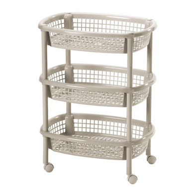 Canasta Movil Ovalada Taupe