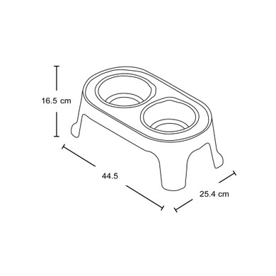 Plato De Comida Para Perro Pequeño Taupe