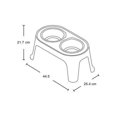 Plato De Comida Para Perro Mediano Gris