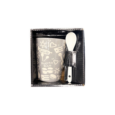 Taza Puerto Rico Con Cuchara