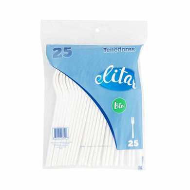 Tenedores Desechables Elitar 25 pcs