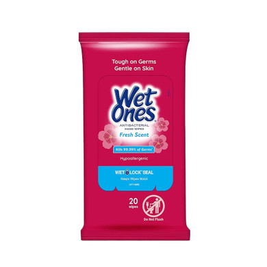 Wet Ones Antibacterial Hand Wipes Fresh Scent 20 wipes