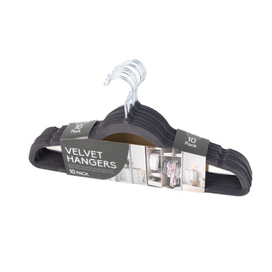 Velvet Hangers Black 10 pack