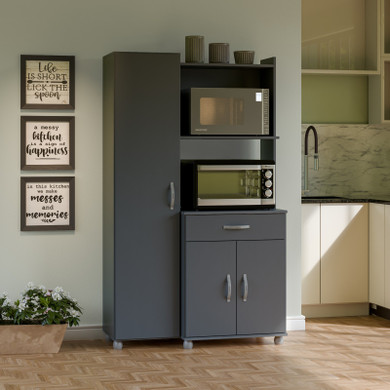 Mesa Cocina Gris Oscuro