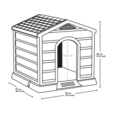 Casa Para Perros Grande Gris Claro
