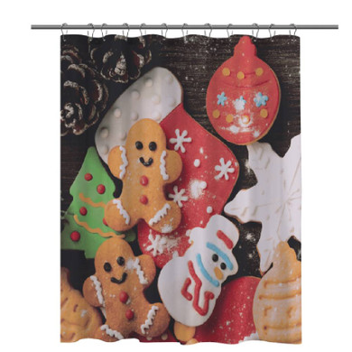 Cortina de Baño Navidad 70" x 72"