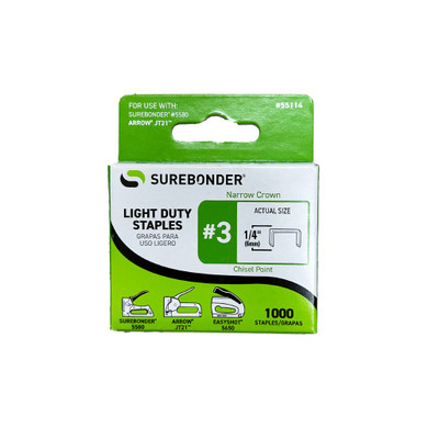 Heavy Duty Staples #3 para "Pistola de Grapas" 1/4"