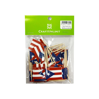 Banderitas de Puerto Rico 3.5 cmX2.5 cm