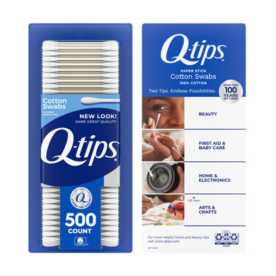 Q Tips Cotton Swabs 500 Swabs
