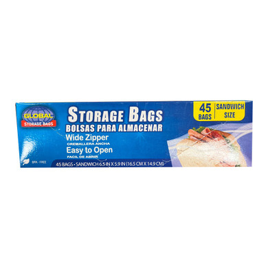 Bolsas para Almacenar Zipper Tamaño Sándwich 45 qty