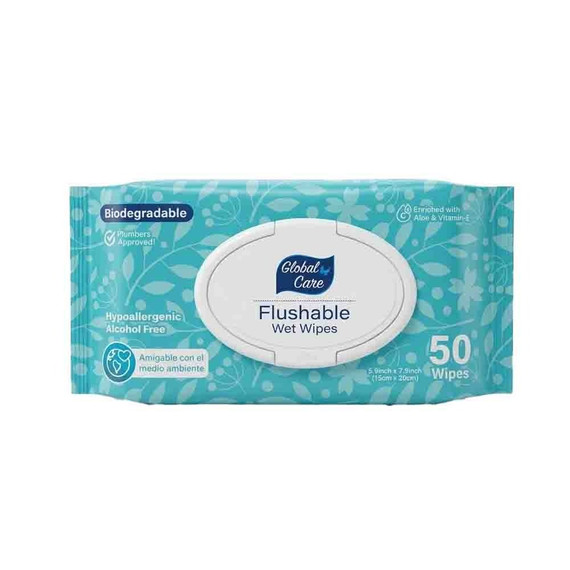 Flushable Wipes 50 ct