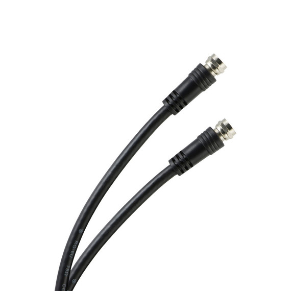 15 FT Black RG6 Dual-Shield Coaxial Cable