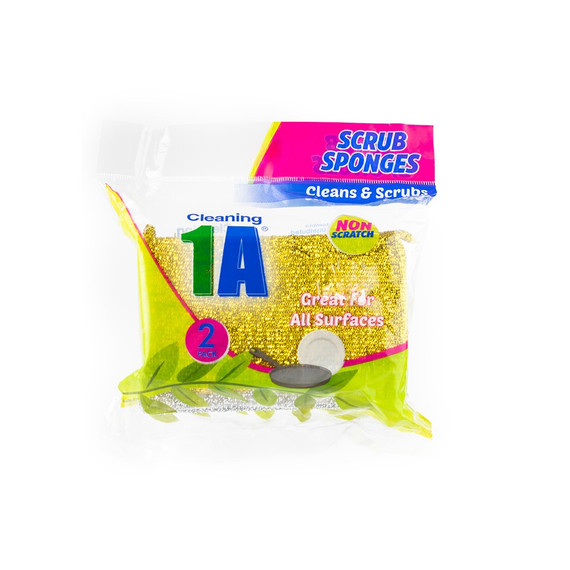 Scrub Sponges 2pack Gold/Silver
