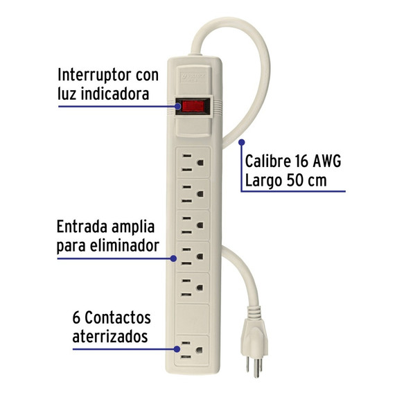 Multiplug 6 entrada