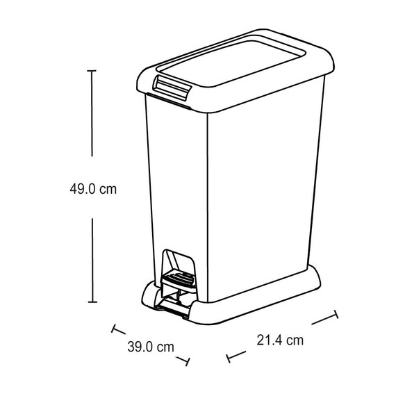 Basurero Pedal 20L Wengue