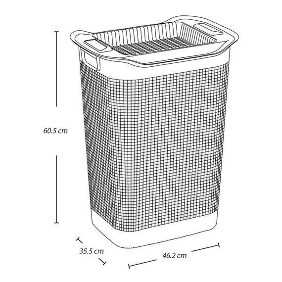  Hamper 13.2Gal Gris
