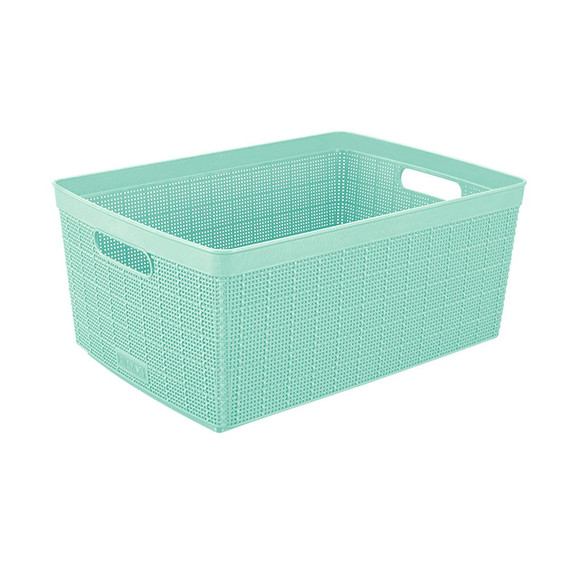 Canasta Fique Large 8 Gal Menta