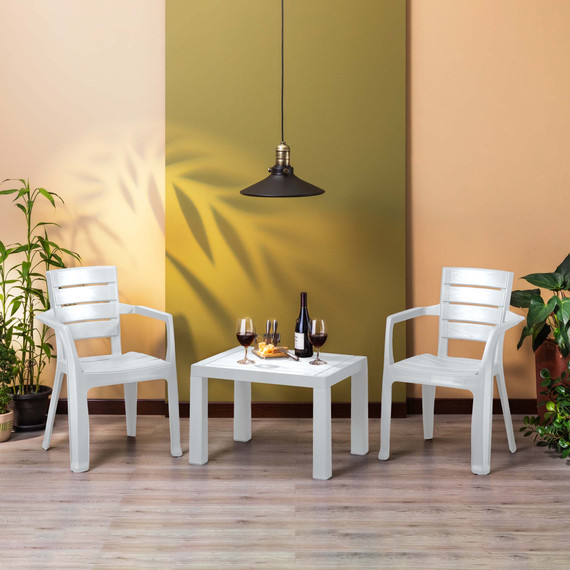 Mesa Auxiliar Rectangular Gris Hielo