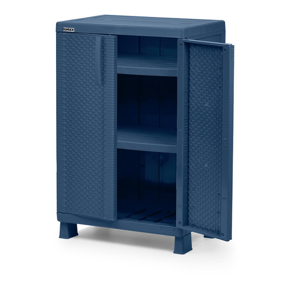Armario Mediano Rattan Azul Petróleo