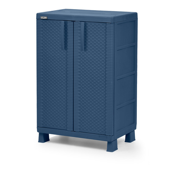 Armario Mediano Rattan Azul Petróleo