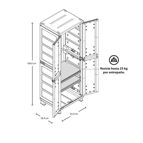 Armario Para Ropa Barú Taupe