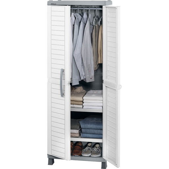 Armario Para Ropa Barú Blanco/Gris