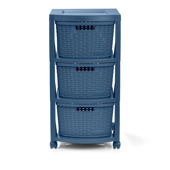 Cajonero Shia 3 Gavetas Azul Petróleo