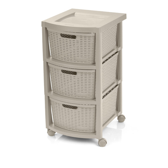 Cajonero Shia 3 Gavetas Cemento