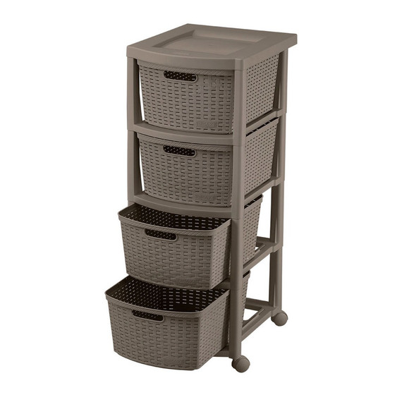 Cajonero Shia 4 Gavetas Mocca