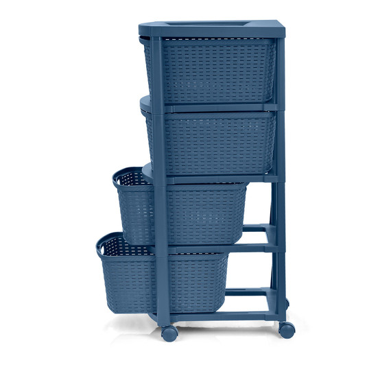 Cajonero Shia 4 Gavetas Azul Petróleo