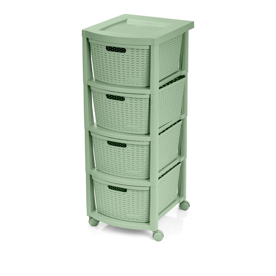 Cajonero Shia 4 Gavetas Verde Salvia