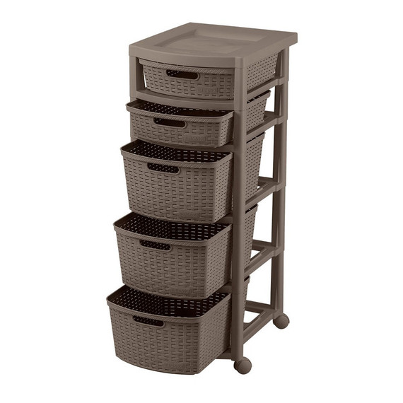 Cajonero Shia 5 Gavetas Mocca